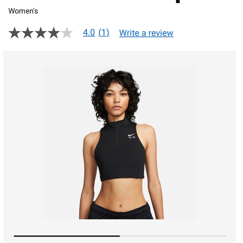 Nike Air Dri-FIT Swoosh Mock Zip Bra
